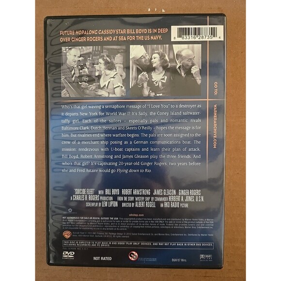 Suicide Fleet (DVD, 1931) By Warner Brothers Studio Not Rated Movie, War Drama - Picture 2 of 3